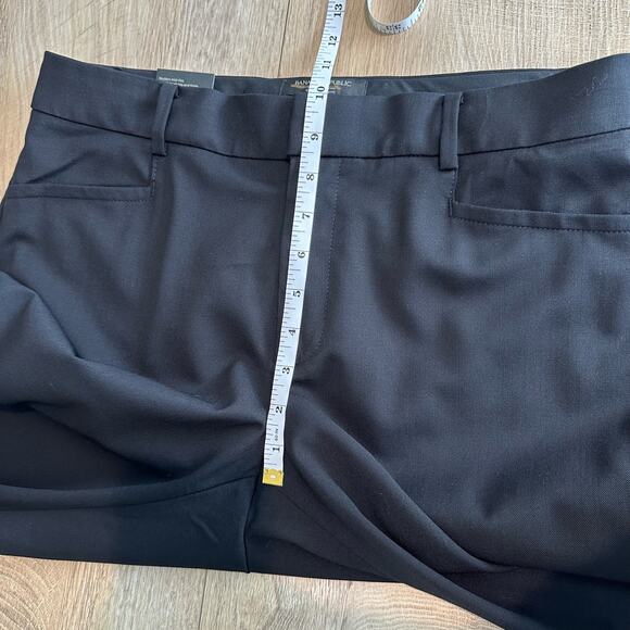 Banana Republic Petite Siena Slim Straight Ankle Wool Trouser Pant black 10 - Picture 8 of 9